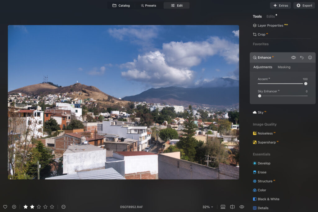 luminar neo enhance tool