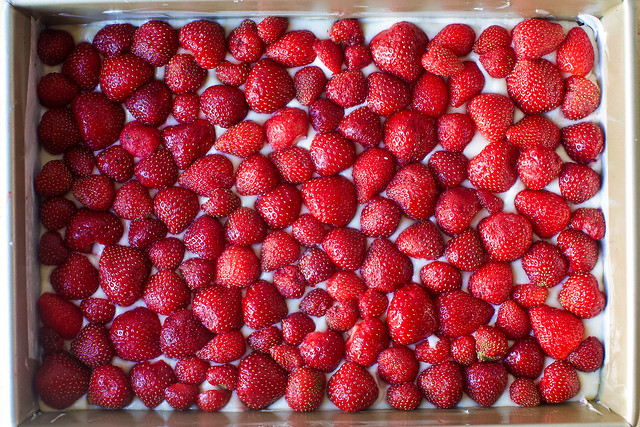 Summer Sheet Cake with Strawberries