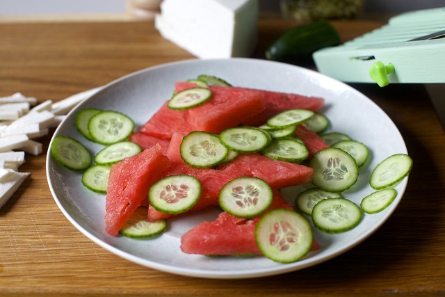 Cucumber and watermelon salad