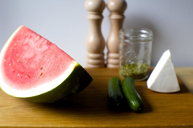 Cucumber and watermelon salad