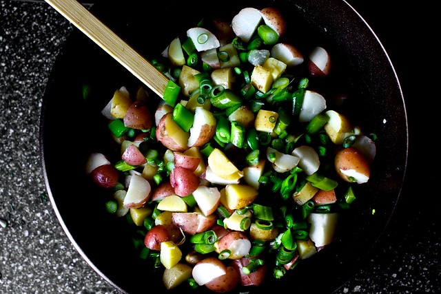 Spring salad featuring new potatoes